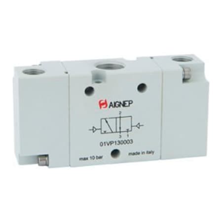 Alpha Technologies Aignep USA 3/2 Double Air-Actuated Valve Pilot G1/2" Ports 01VP130005